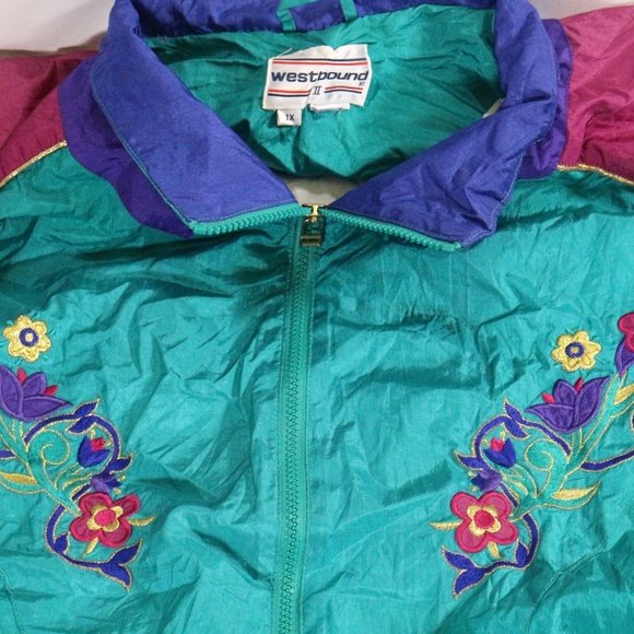 Vintage WESTBOUND II Floral Color Block Tracksuit - Picture 4 of 8